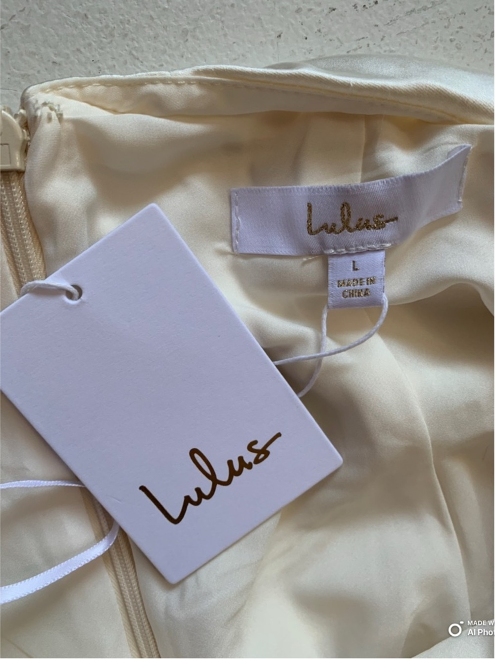 Lulus Large Start of Forever Ivory Satin Halter Mermaid Maxi Dress NWT Wedding - Picture 11 of 15